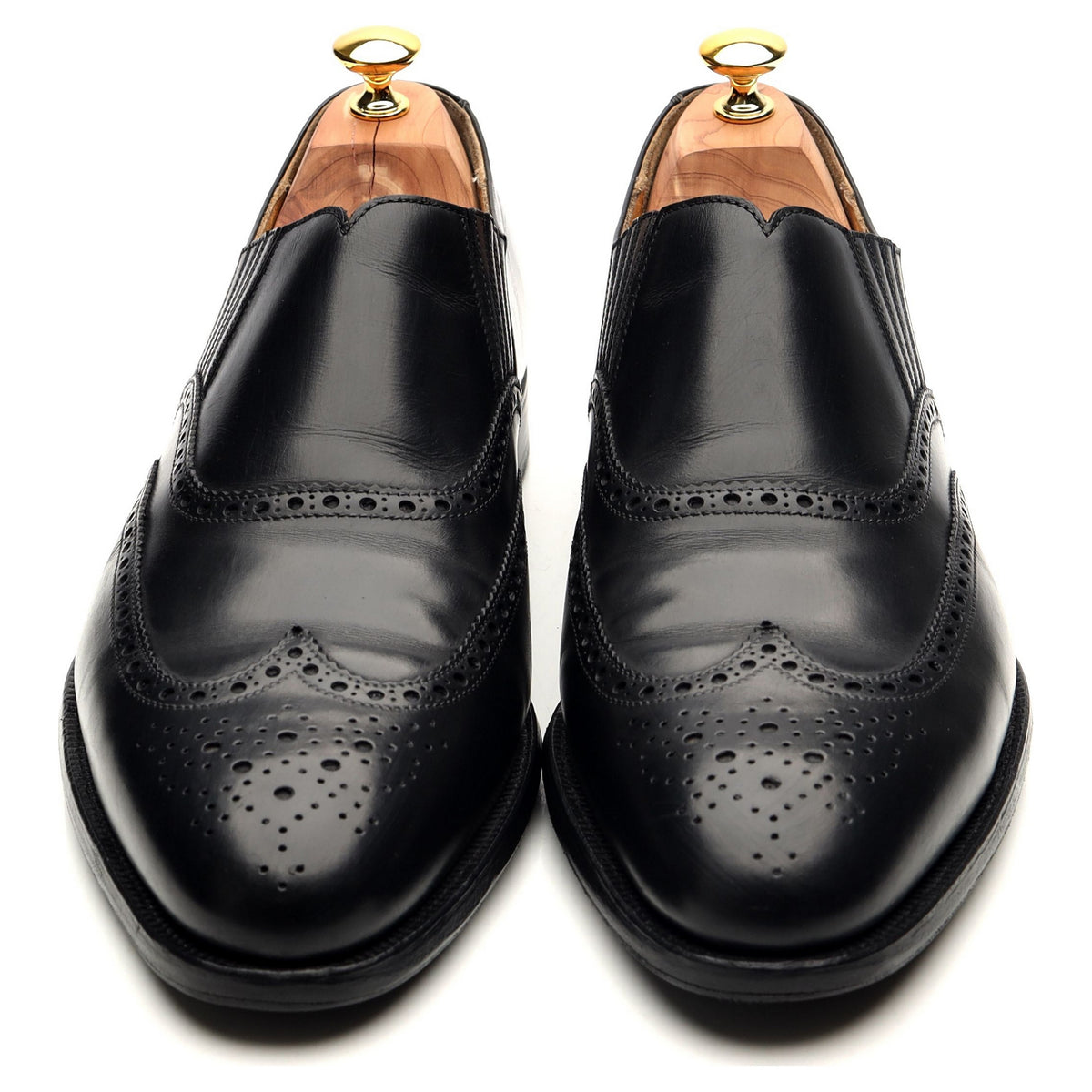 Black Leather Lazyman Brogue UK 11 E