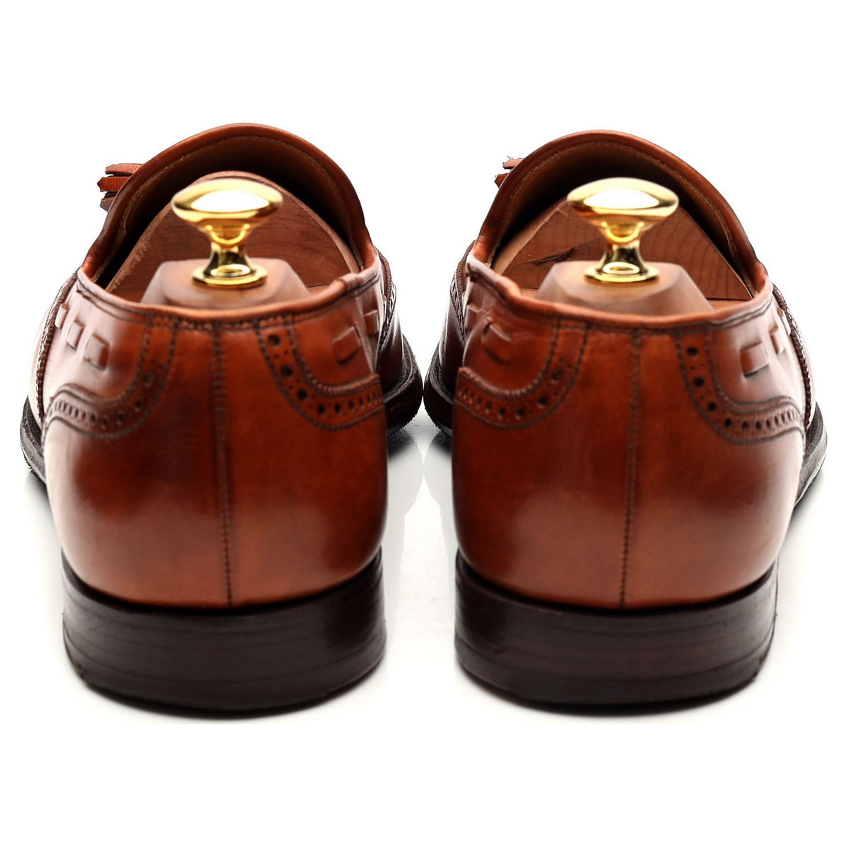 &#39;Lichfield 2&#39; Tan Brown Leather Tassel Loafers UK 9 E