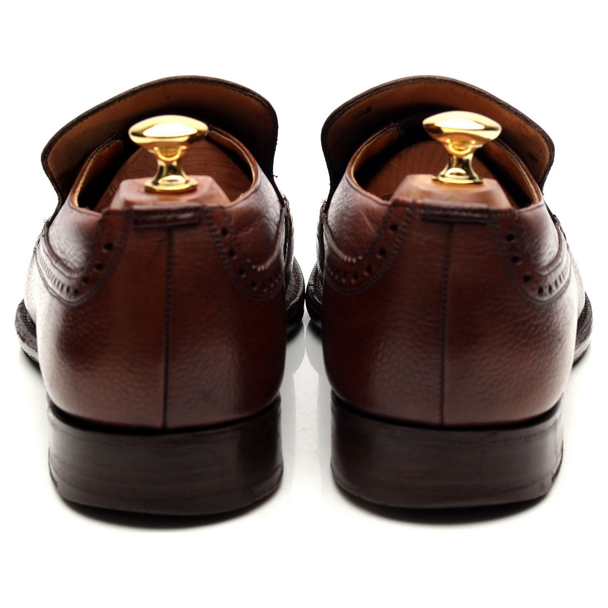 &#39;Kingston&#39; Brown Leather Tassel Loafers UK 9 F