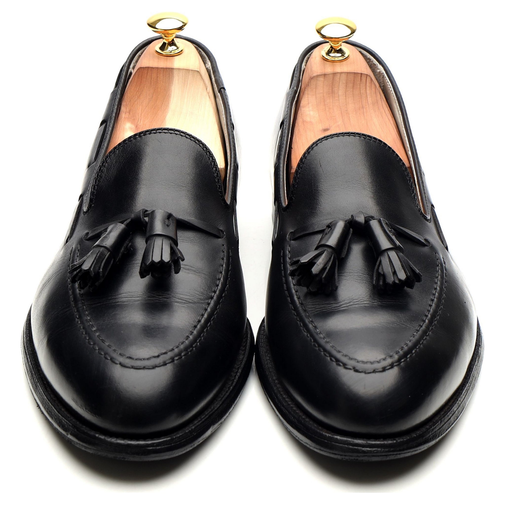 660' Black Leather Tassel Loafers UK 11 US 11.5 D - Abbot's Shoes