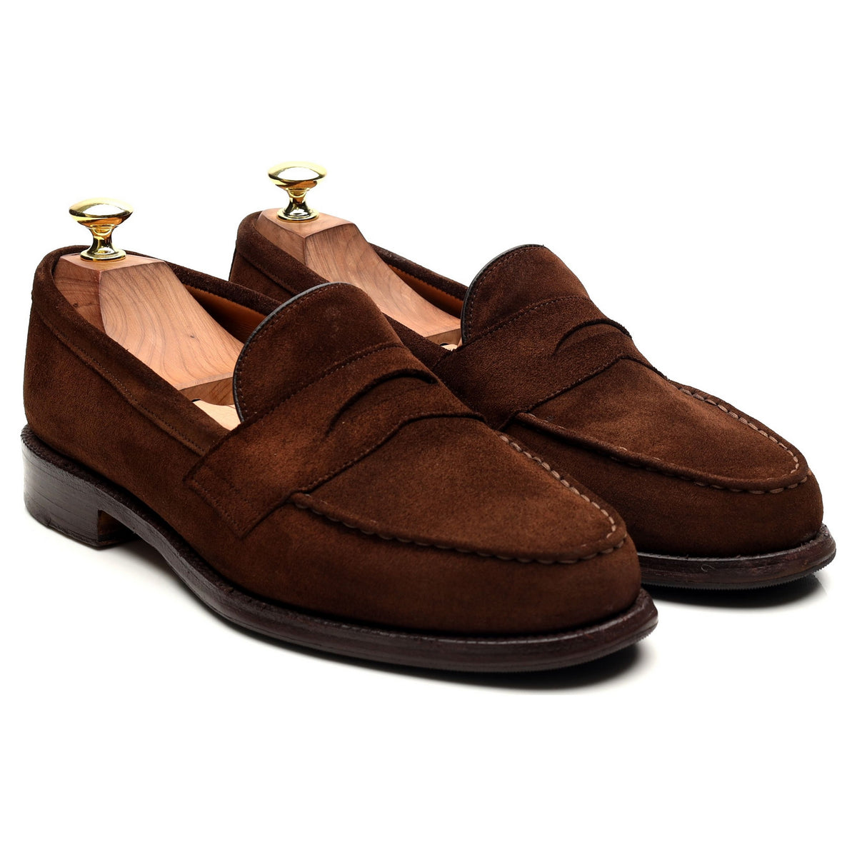 &#39;Howard&#39; Brown Leather Loafers UK 7 F