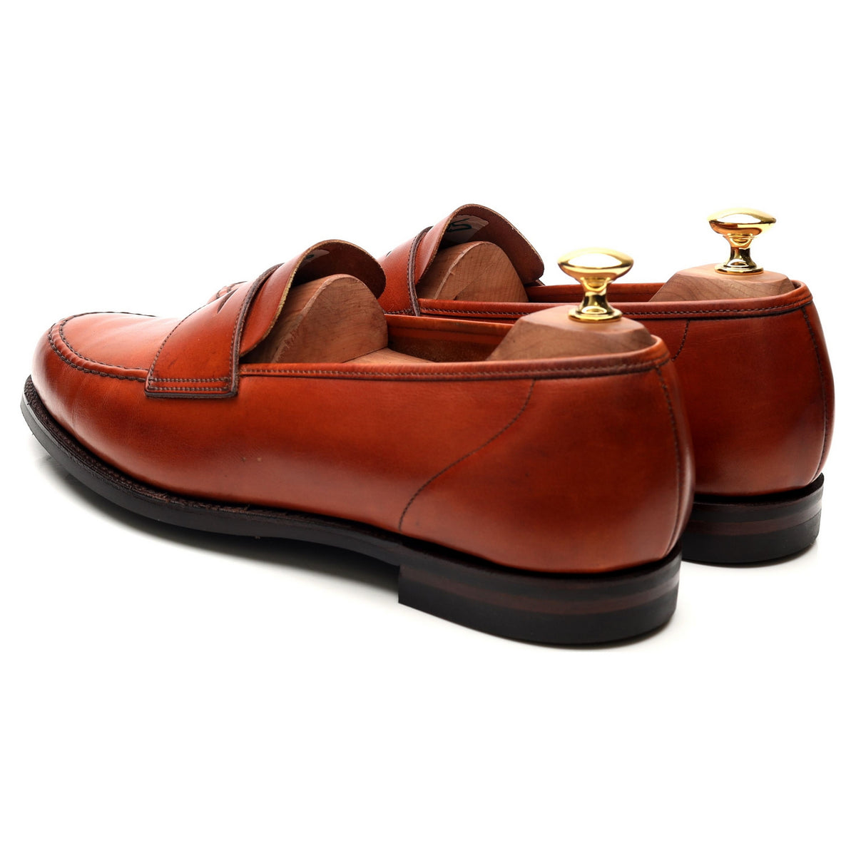 &#39;Harvard&#39; Tan Brown Leather Loafers UK 9 E