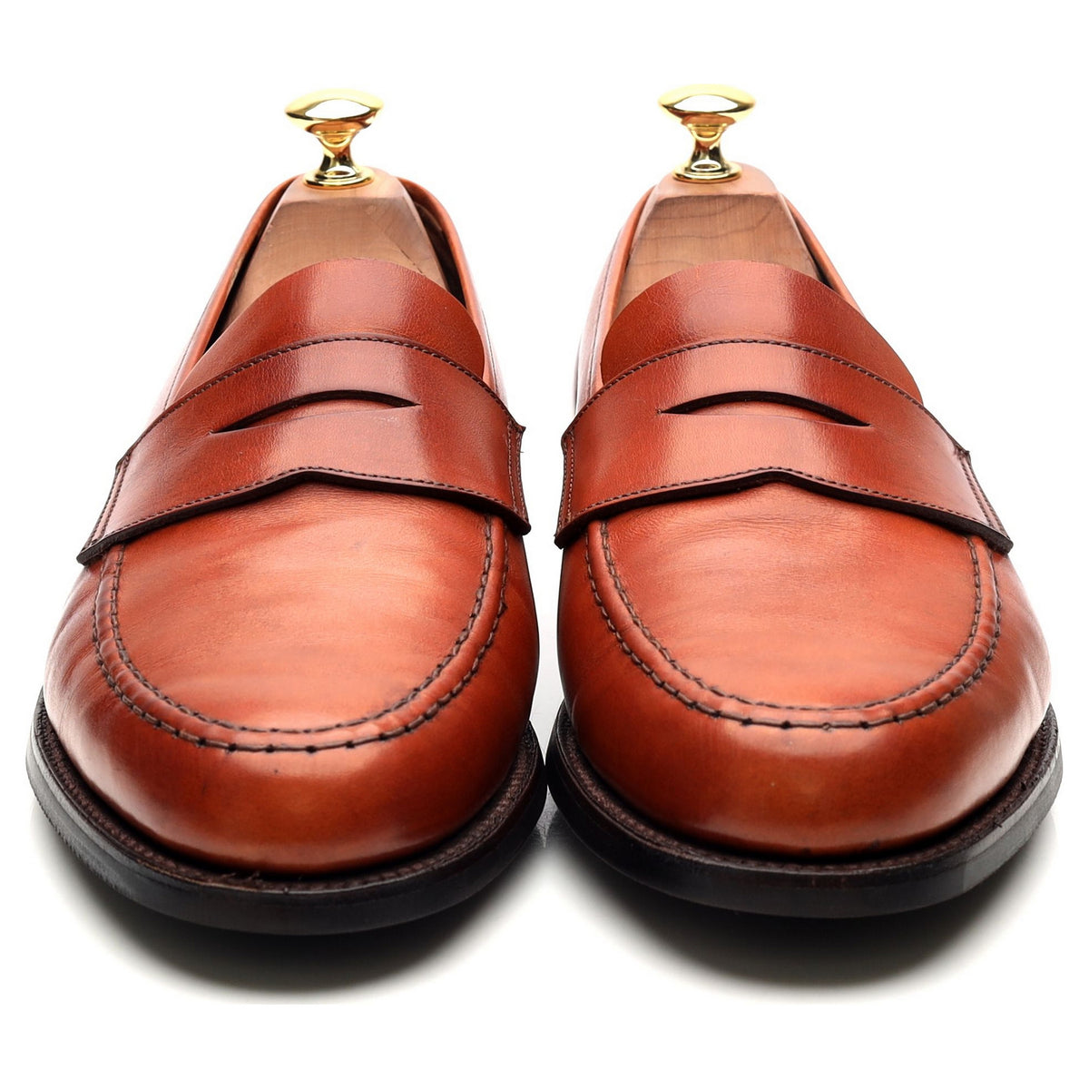 &#39;Harvard&#39; Tan Brown Leather Loafers UK 9 E