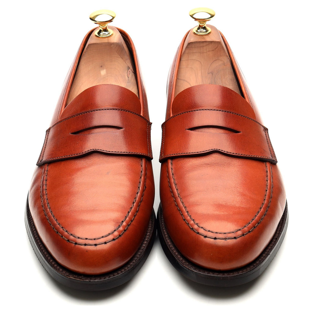 &#39;Harvard&#39; Tan Brown Leather Loafers UK 9 E
