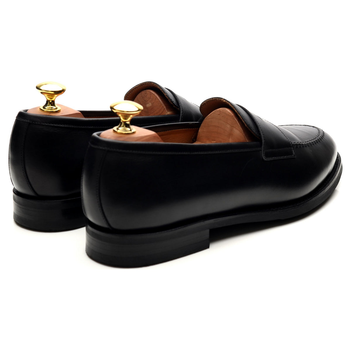 Black Leather Loafers UK 7.5