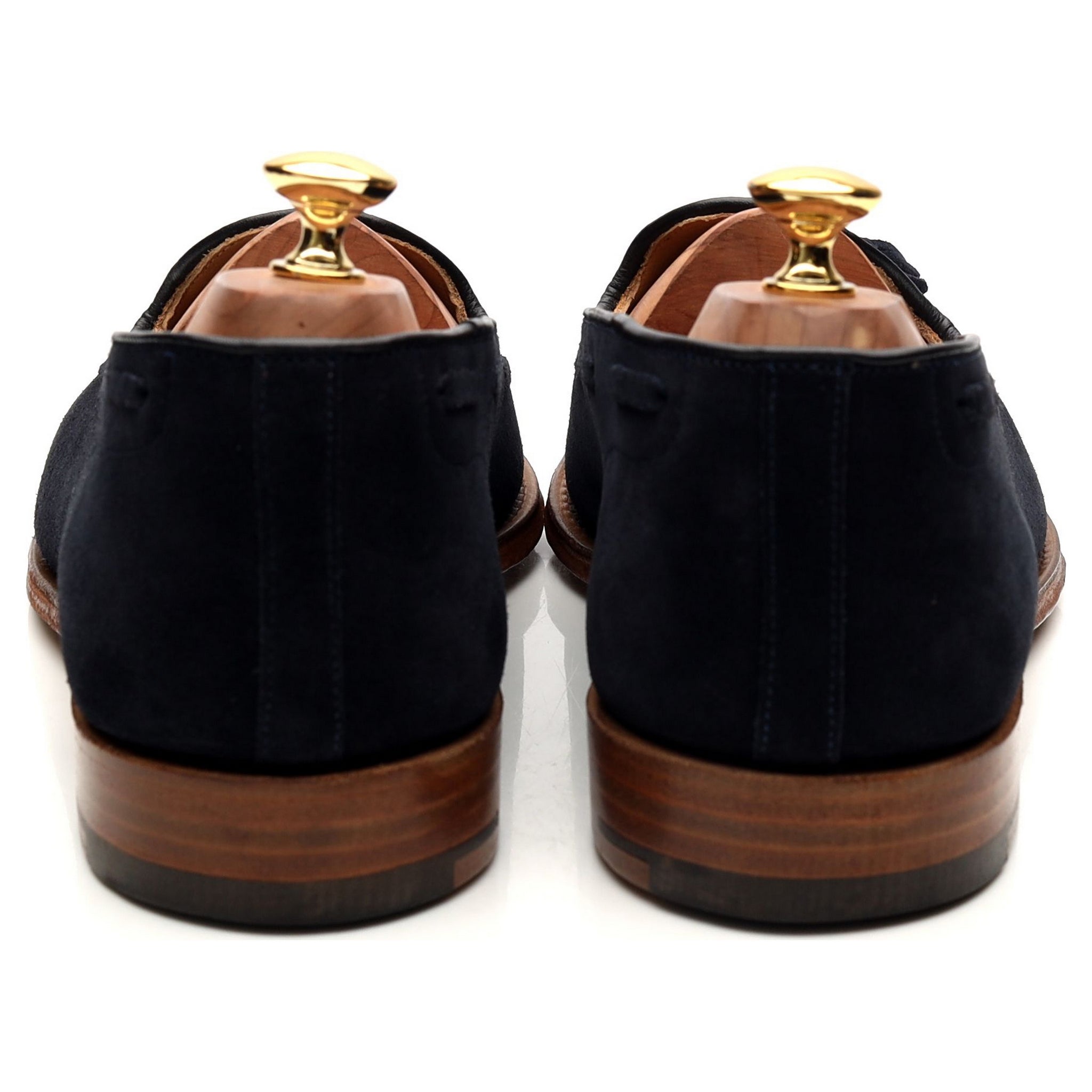 Fosbury' Navy Blue Suede Tassel Loafers UK 10 F - Abbot's Shoes