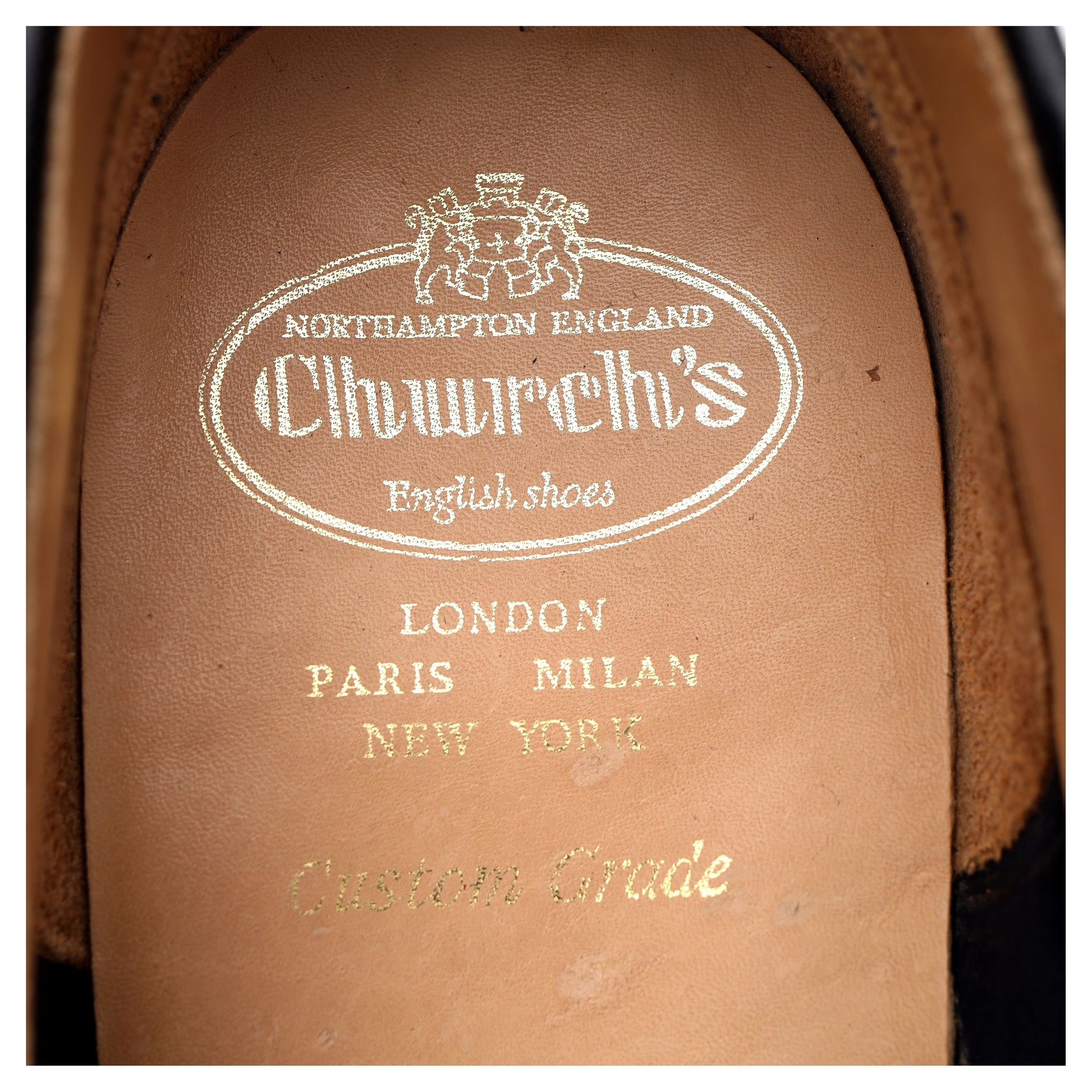Fosbury」ネイビーブルー スエード タッセルローファー UK 10 F