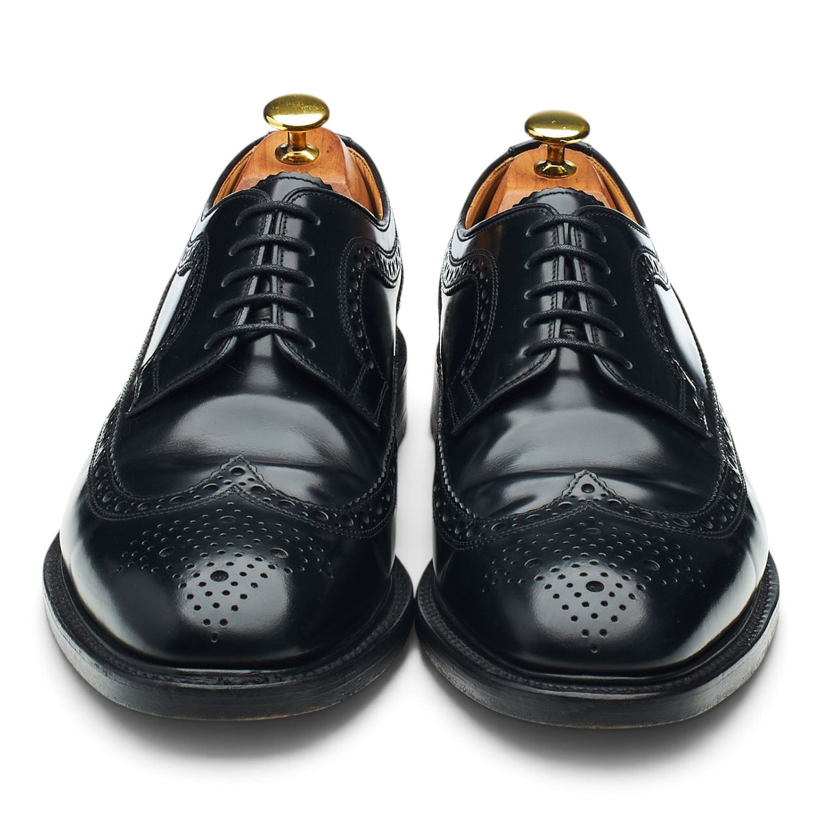 'Royal Brogue' Black Leather Derby Brogues UK 8.5 F