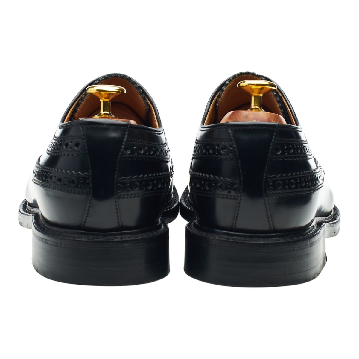 'Royal Brogue' Black Leather Derby Brogues UK 8.5 F