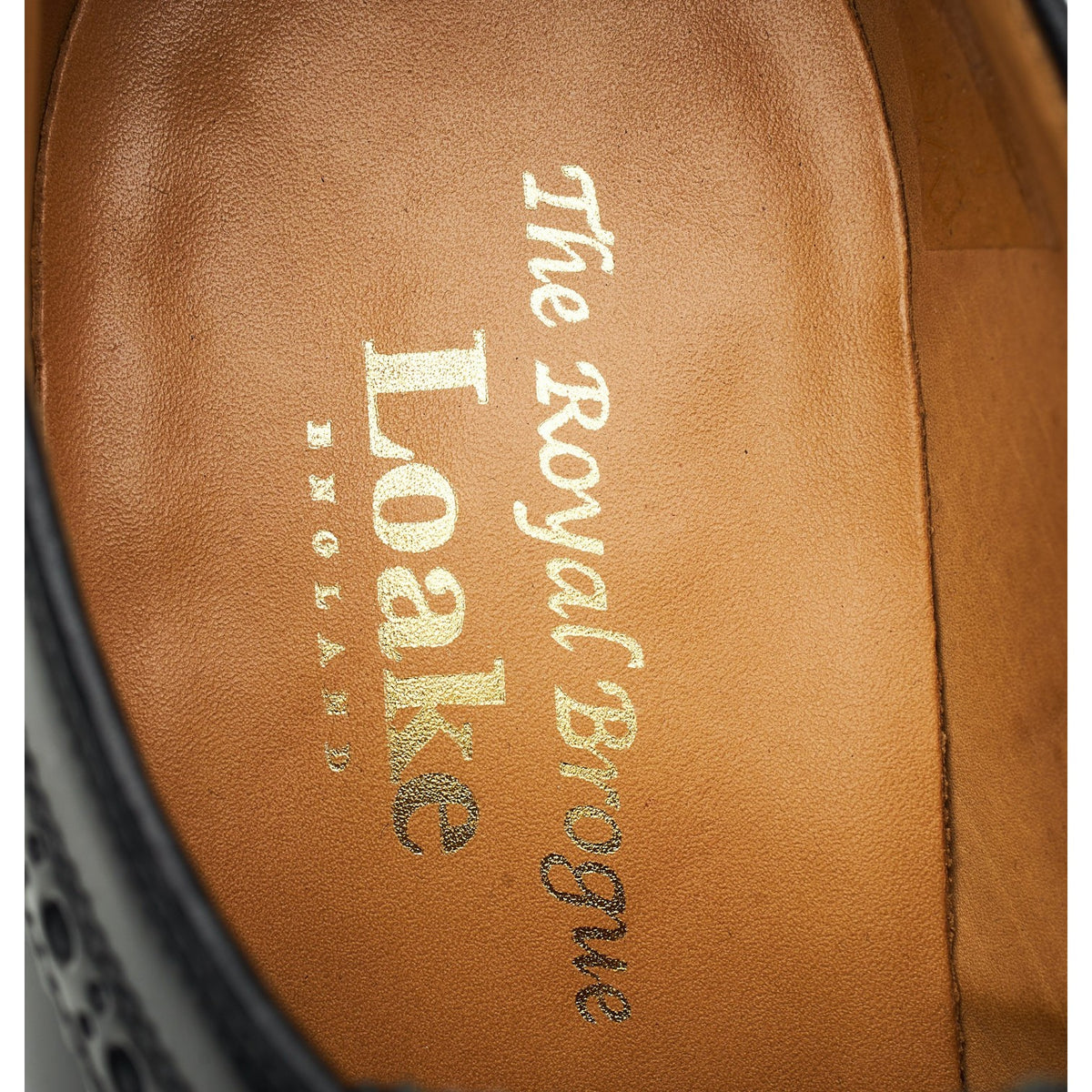 'Royal Brogue' Black Leather Derby Brogues UK 8.5 F