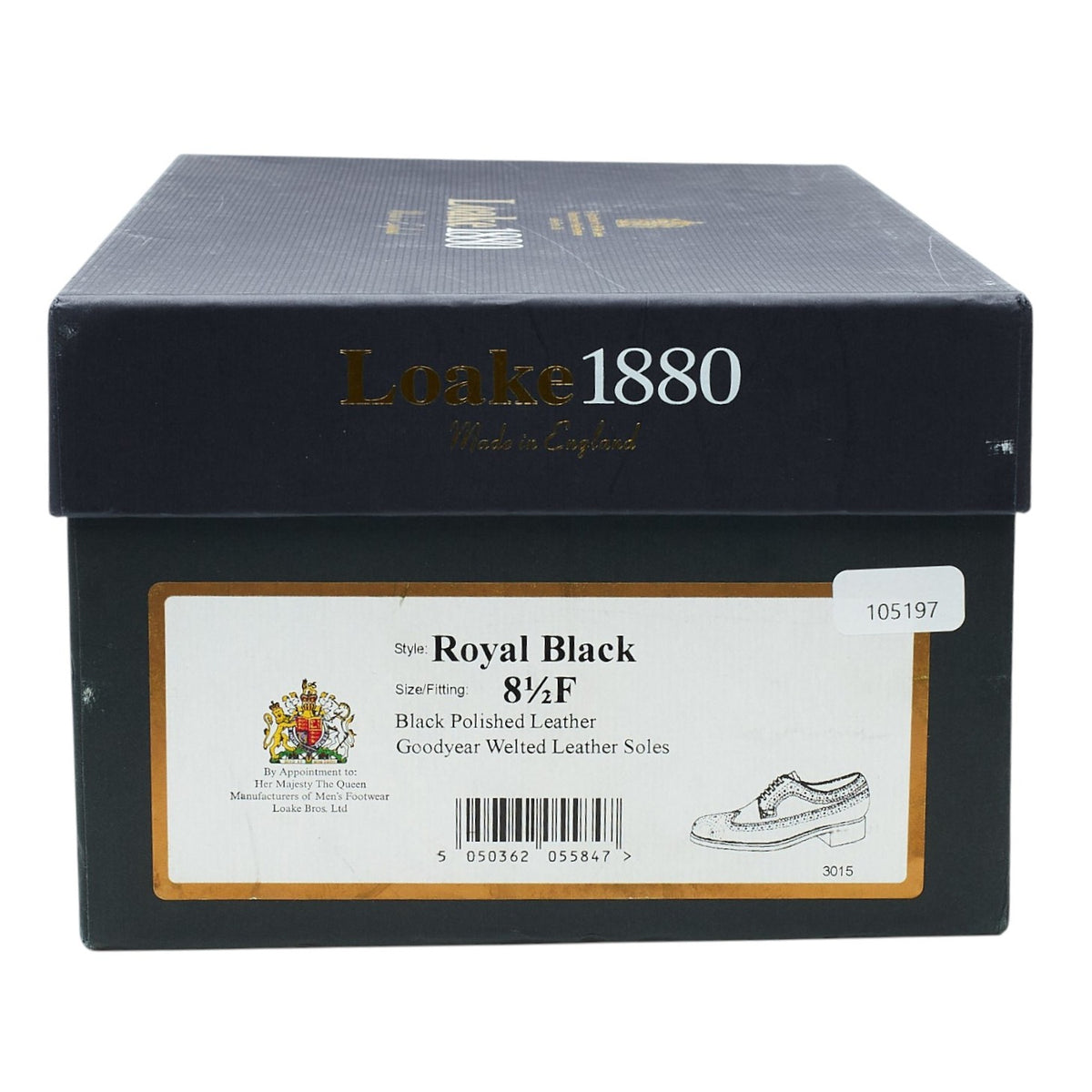 'Royal Brogue' Black Leather Derby Brogues UK 8.5 F