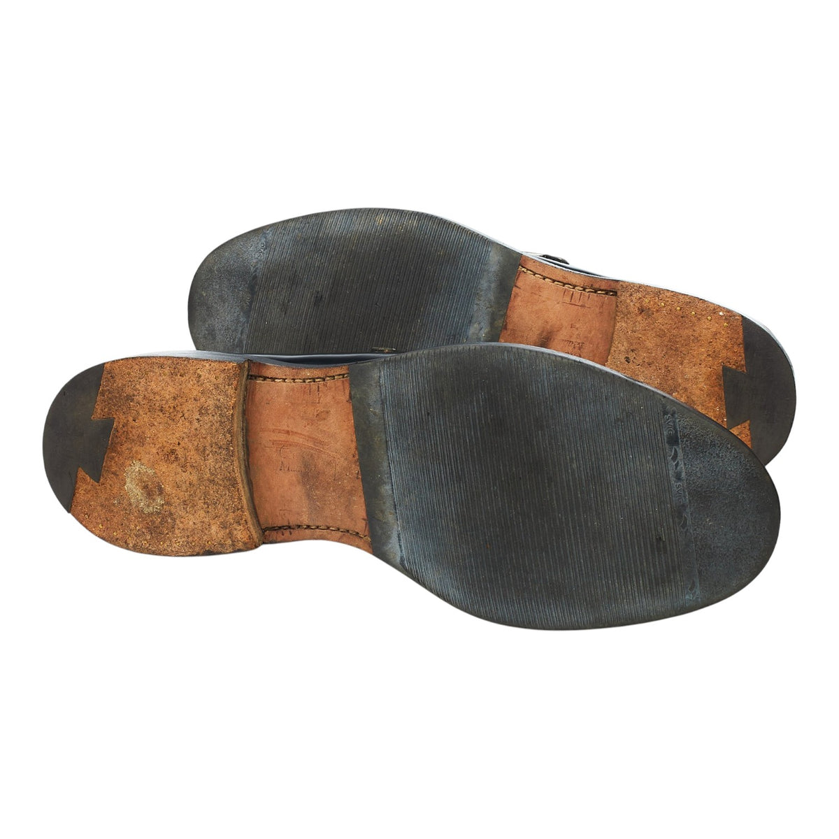 'Meadwell' Black Leather Monk Strap UK 9 F