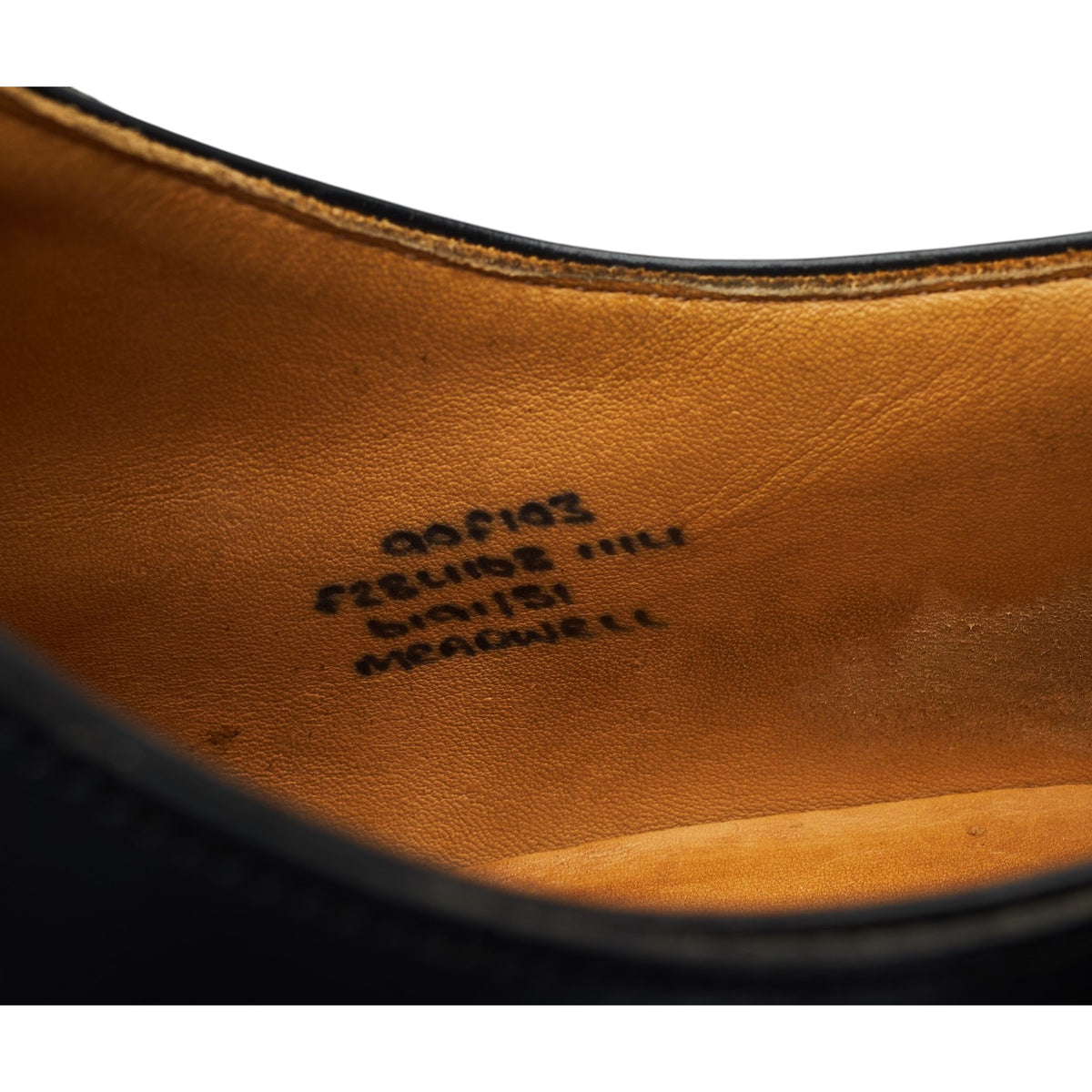 'Meadwell' Black Leather Monk Strap UK 9 F