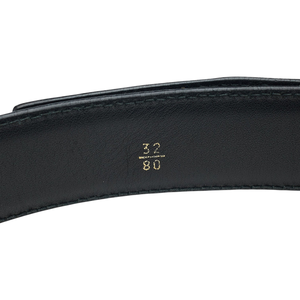 Black Leather Belt 32"