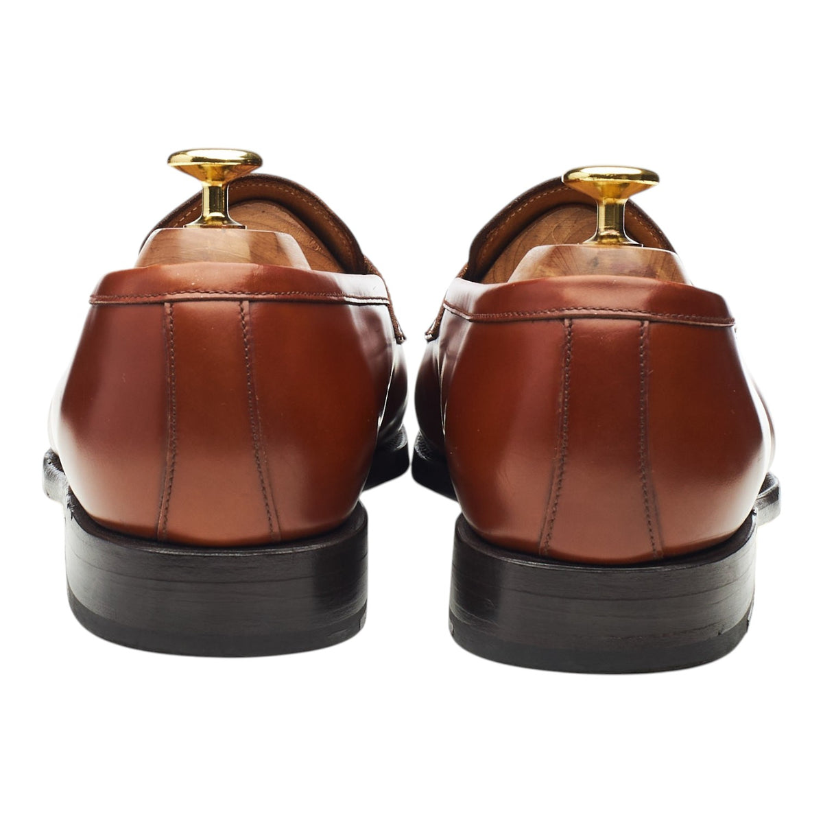 Tan Brown Leather Loafers UK 8