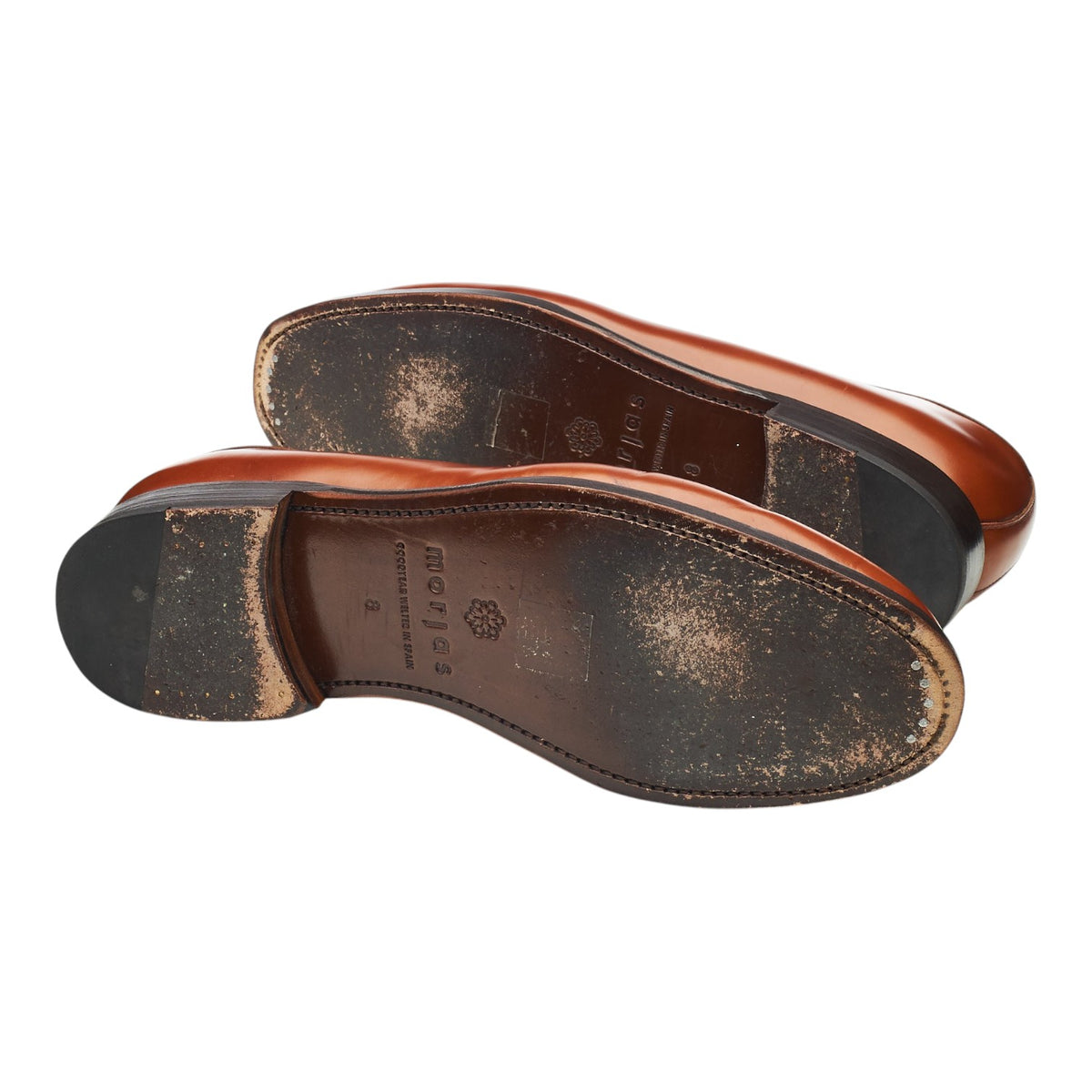 Tan Brown Leather Loafers UK 8