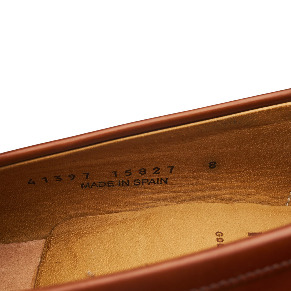 Tan Brown Leather Loafers UK 8