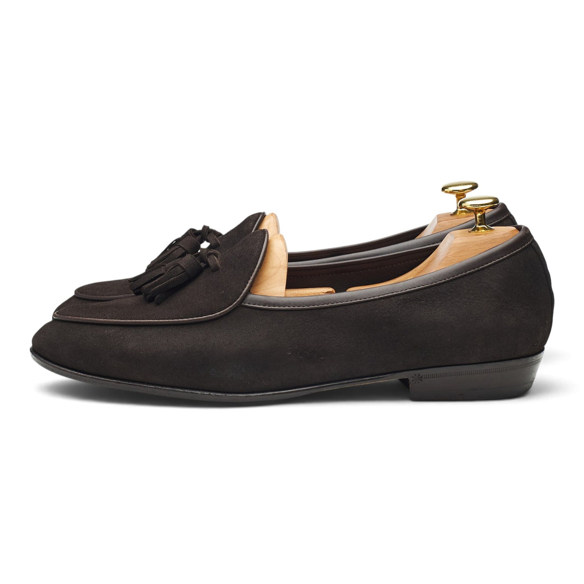 'Sagan Classic' Dark Brown Suede Tassel Loafer UK 8 / UK 8.5