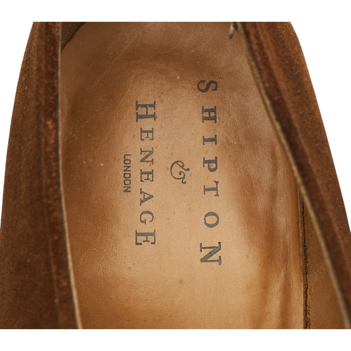 Shipton & Heneage 'Hatfield' Snuff Brown Suede Derby UK 10.5 FX