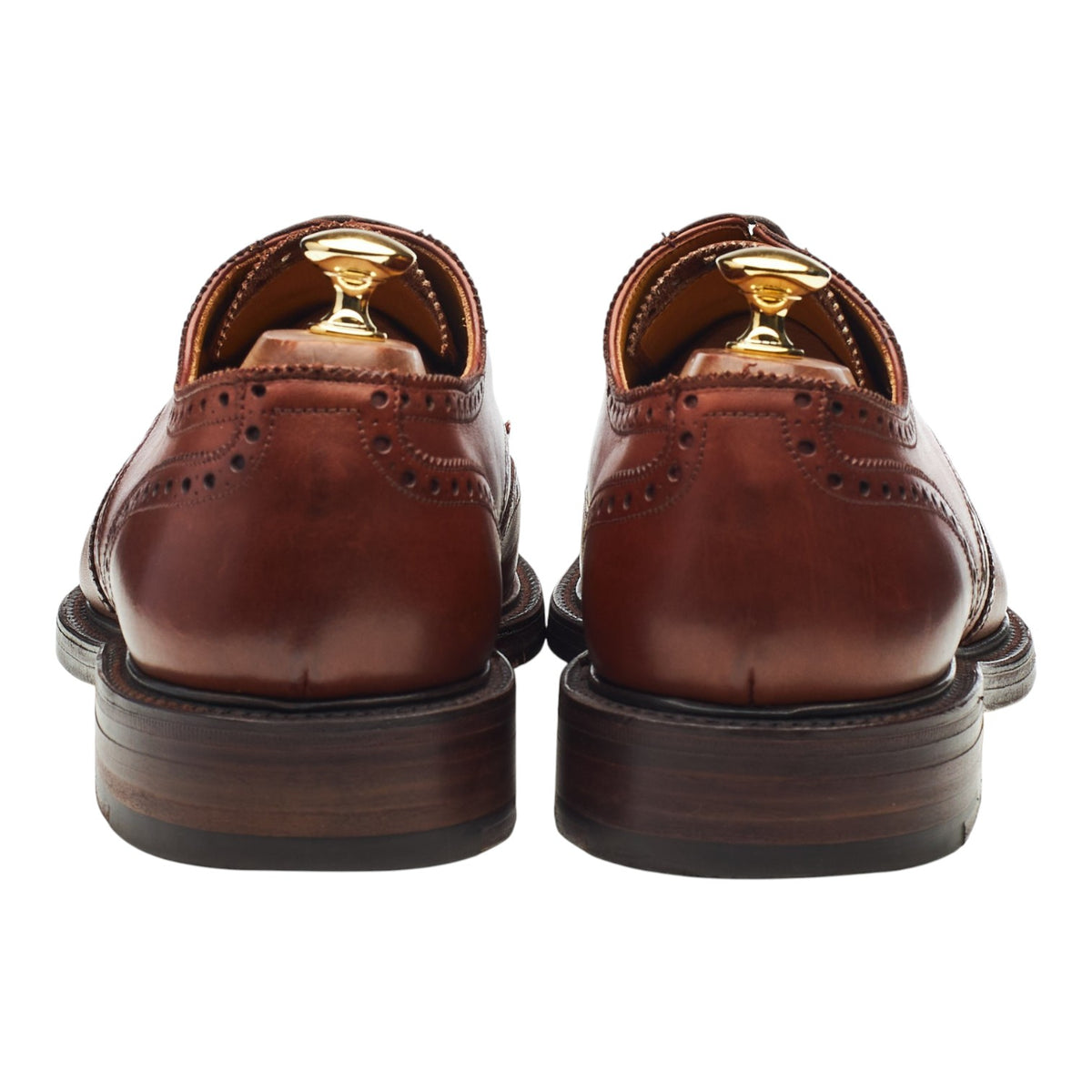 Shipton & Heneage Tan Brown Leather Derby Brogues UK 10.5 G