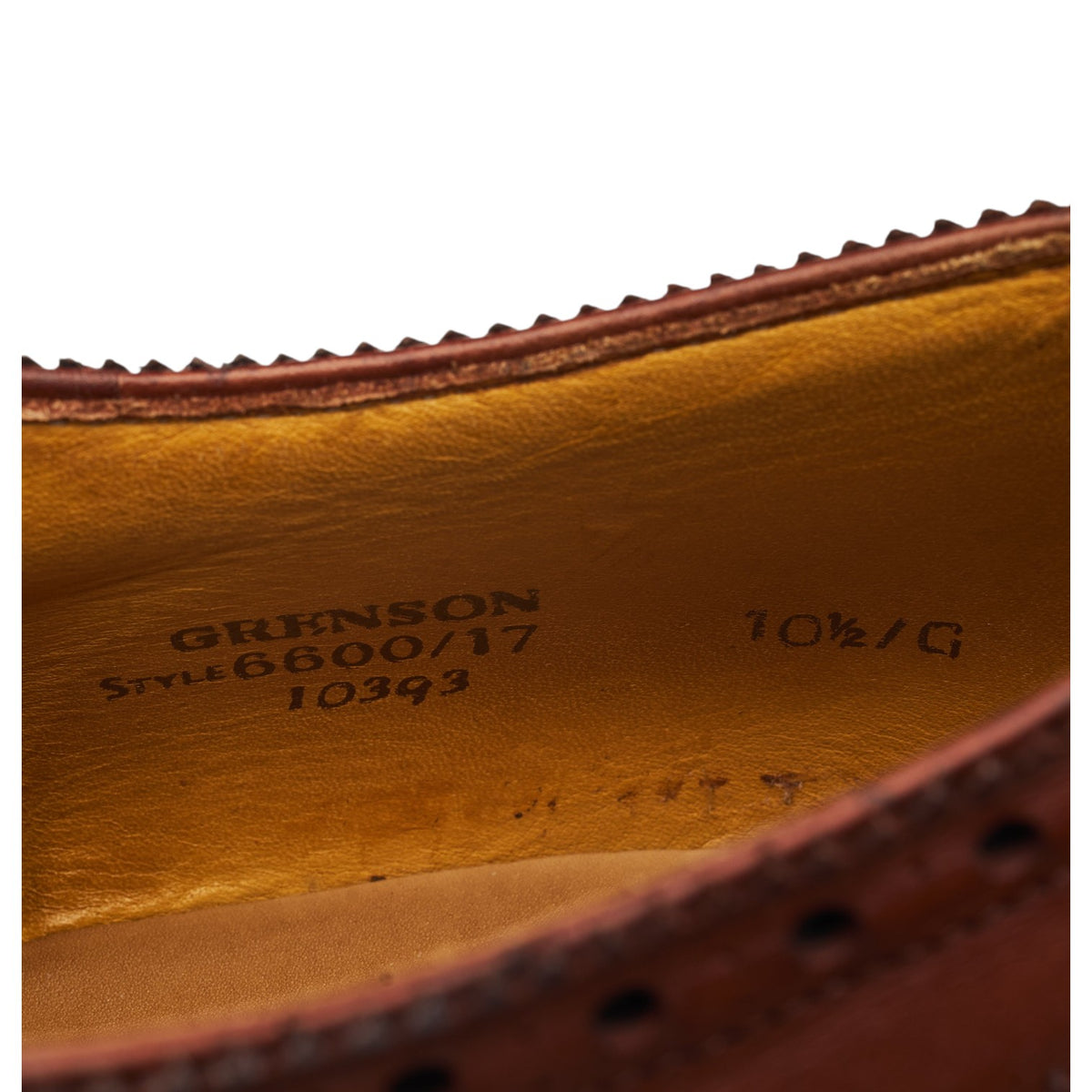 Shipton & Heneage Tan Brown Leather Derby Brogues UK 10.5 G