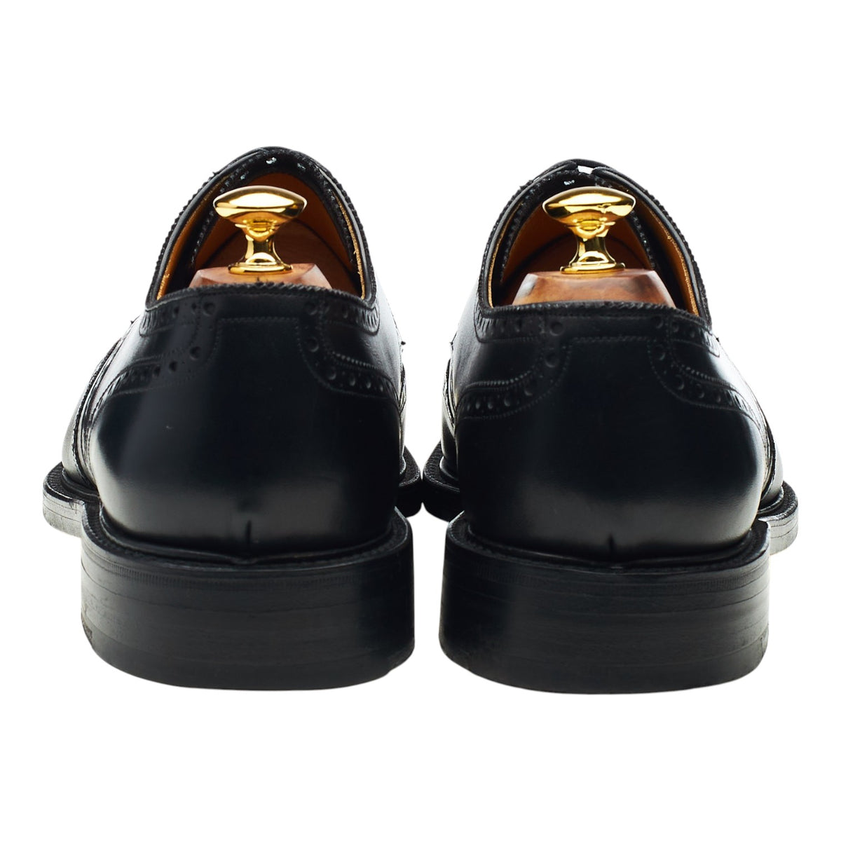 Black Leather Derby Brogues UK 10.5 G