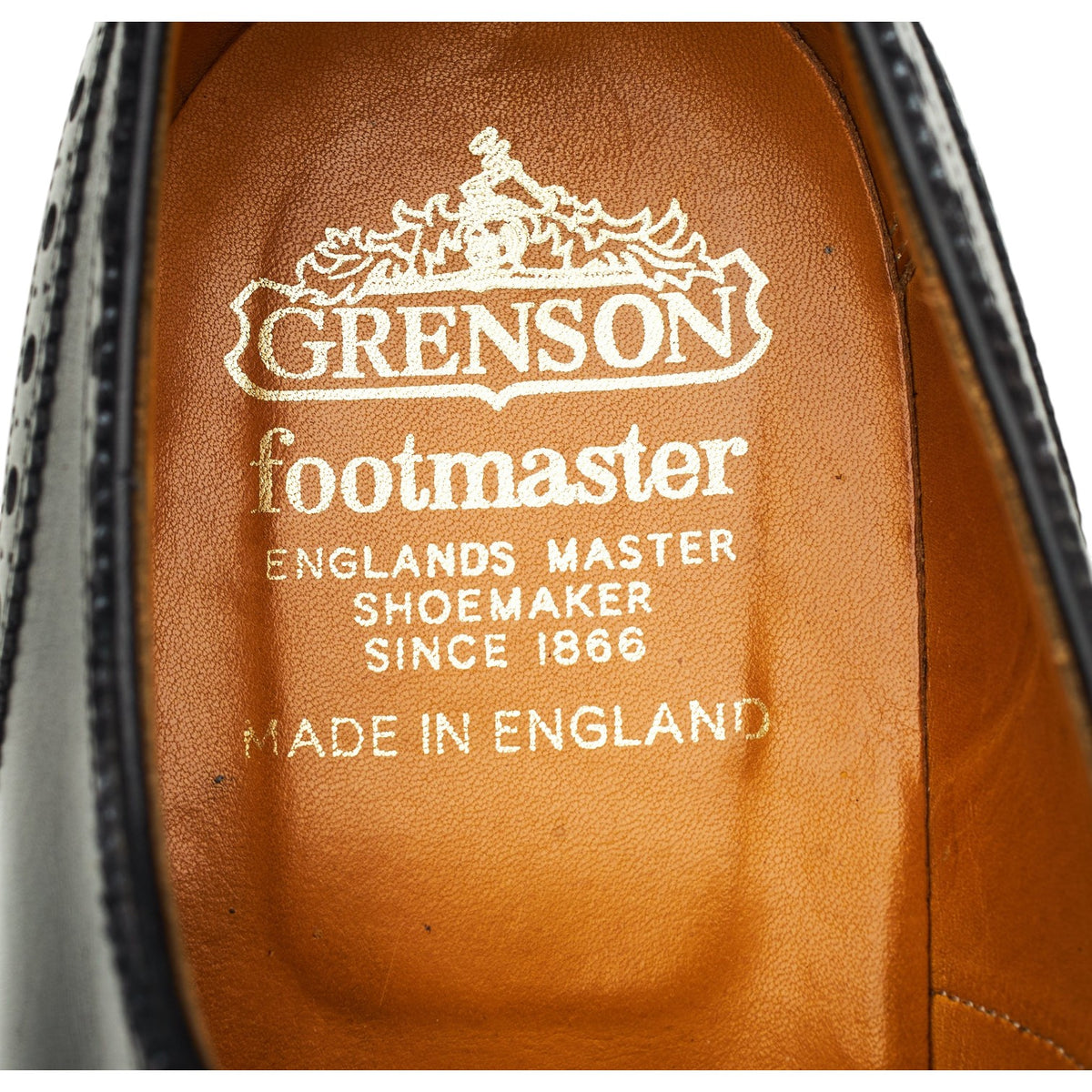 Black Leather Derby Brogues UK 10.5 G