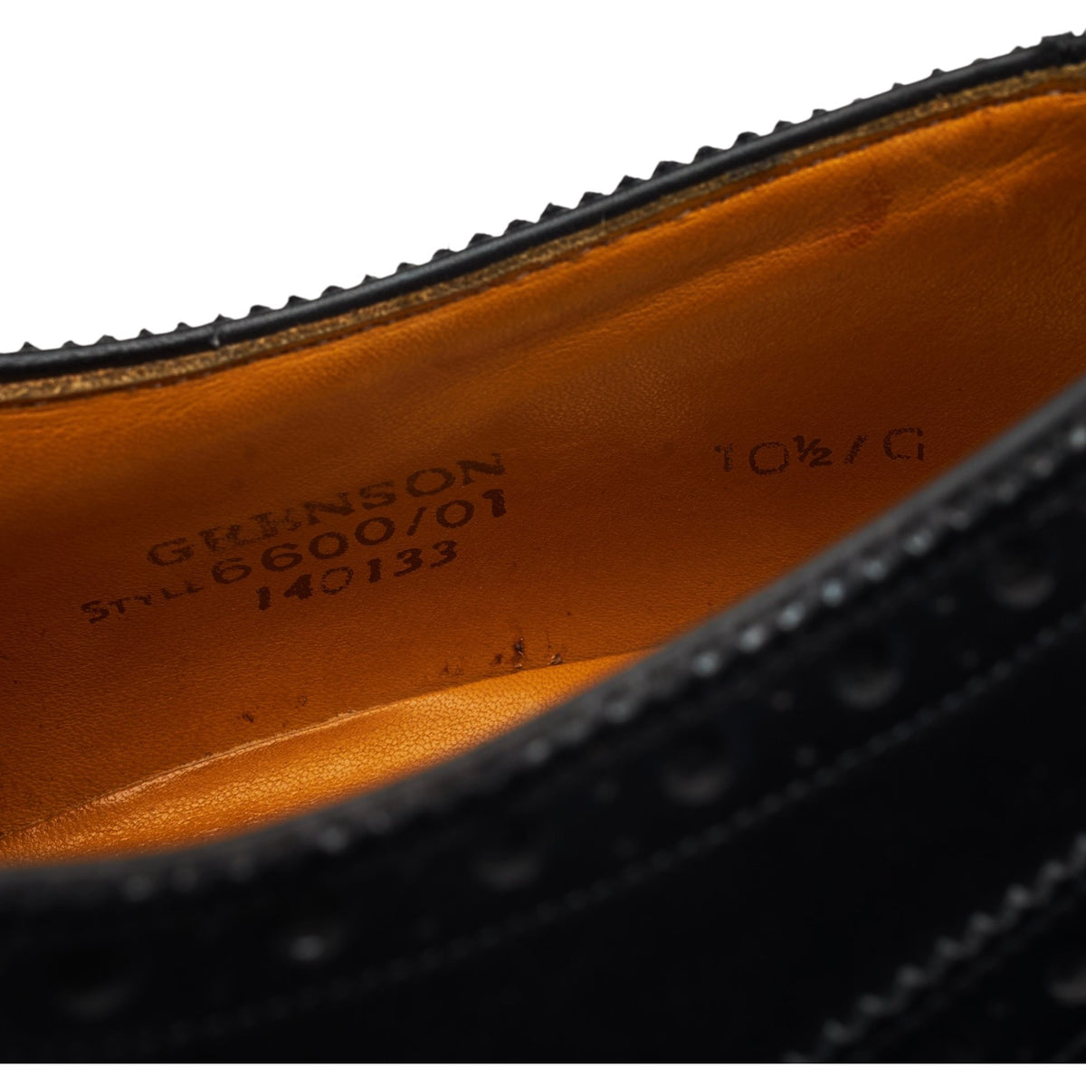 Black Leather Derby Brogues UK 10.5 G
