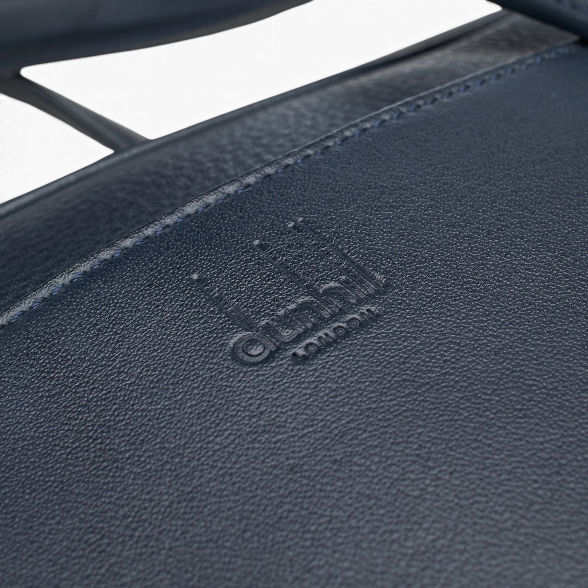 'Hampstead' Navy Blue Grain Leather Briefcase