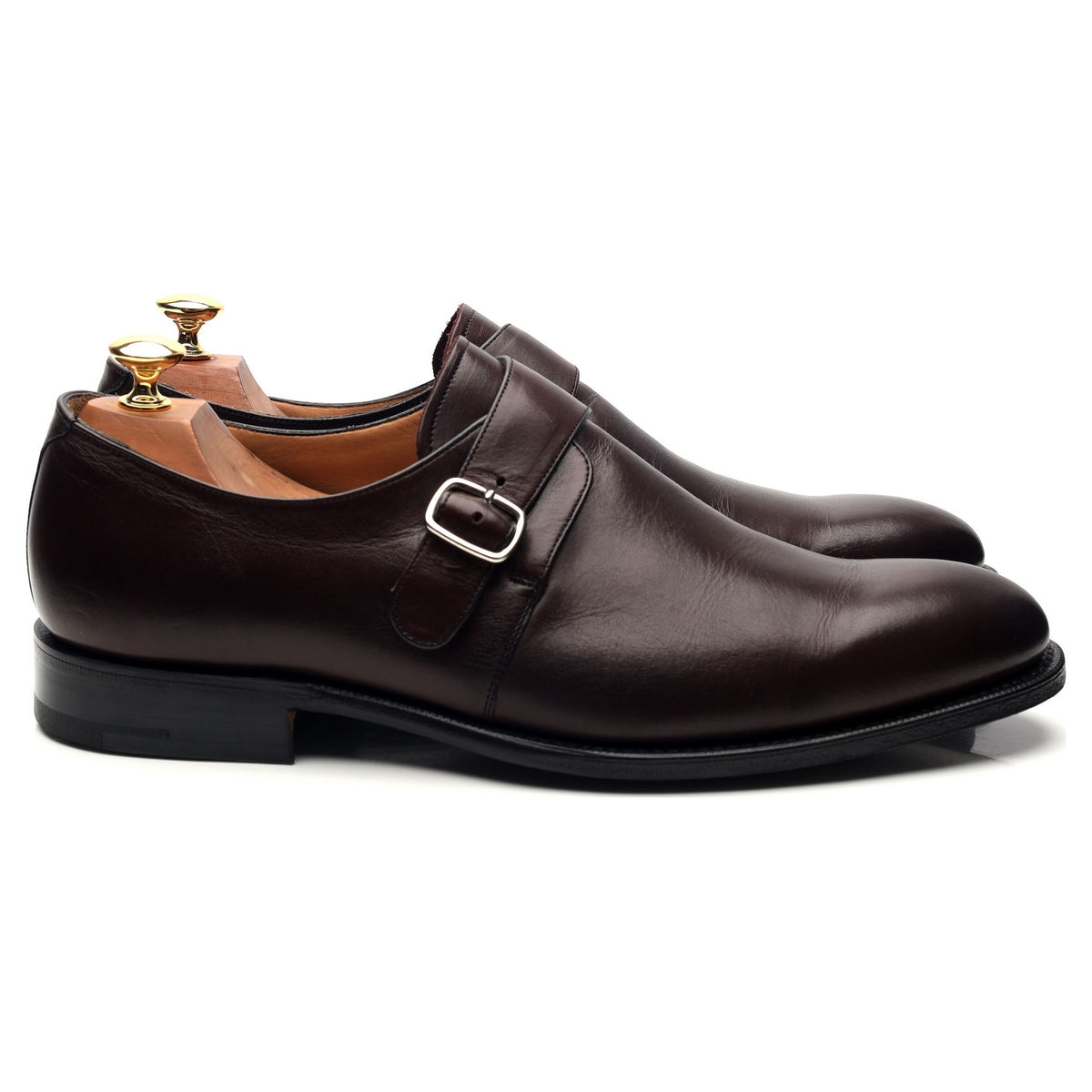 &#39;Bampton&#39; Burgundy Leather Monk Strap UK 9.5 G