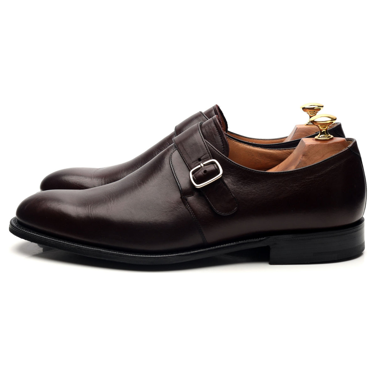 &#39;Bampton&#39; Burgundy Leather Monk Strap UK 9.5 G