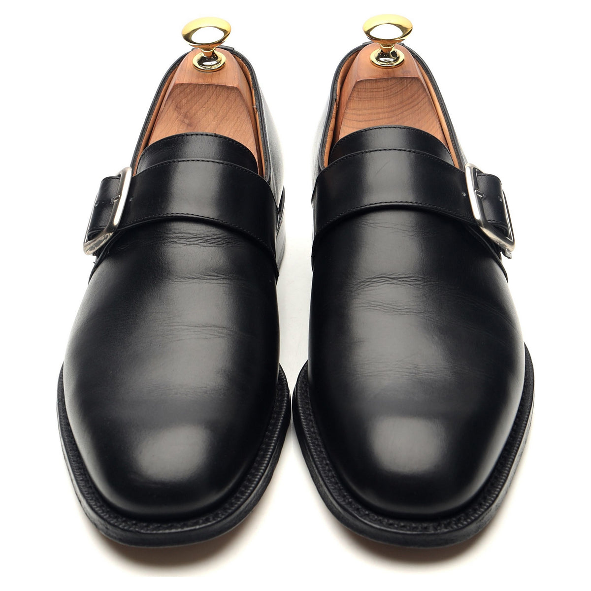 &#39;Westbury&#39; Black Leather Monk Strap UK 6 F