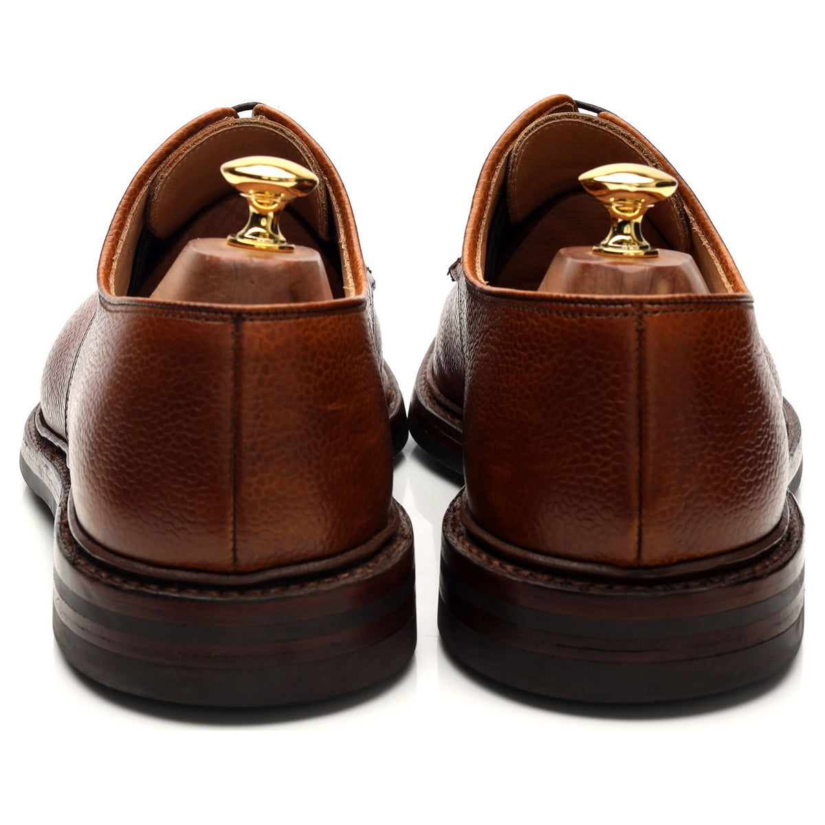 &#39;Grasmere&#39; Tan Brown Grain Leather Derby UK 10.5 E