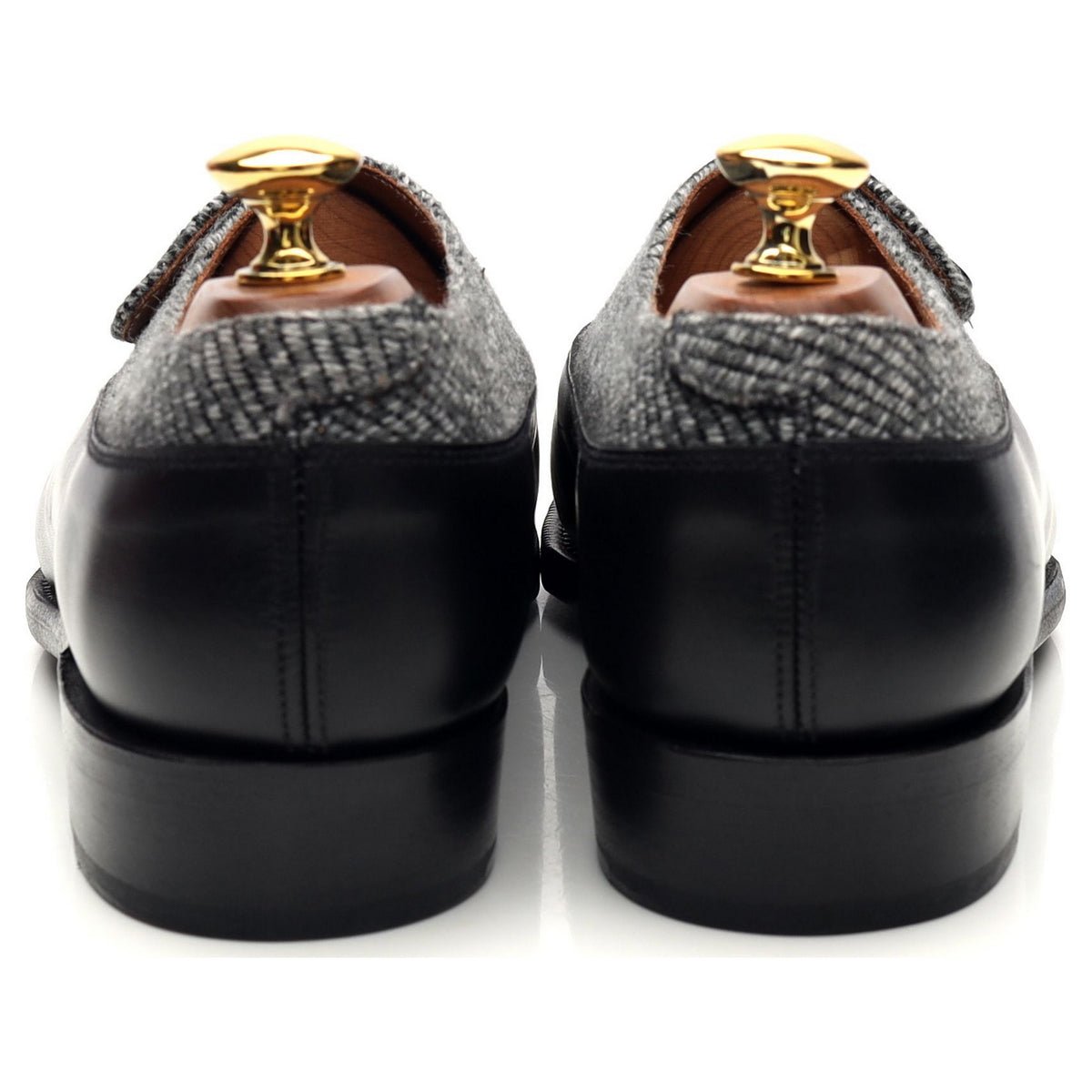 &#39;Kingston&#39; Black Leather Button Brogue UK 6 E