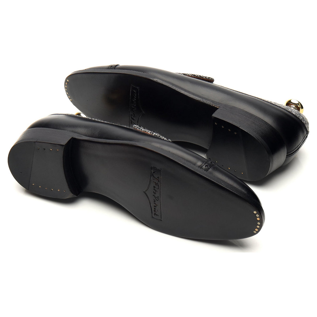 &#39;Kingston&#39; Black Leather Button Brogue UK 6 E
