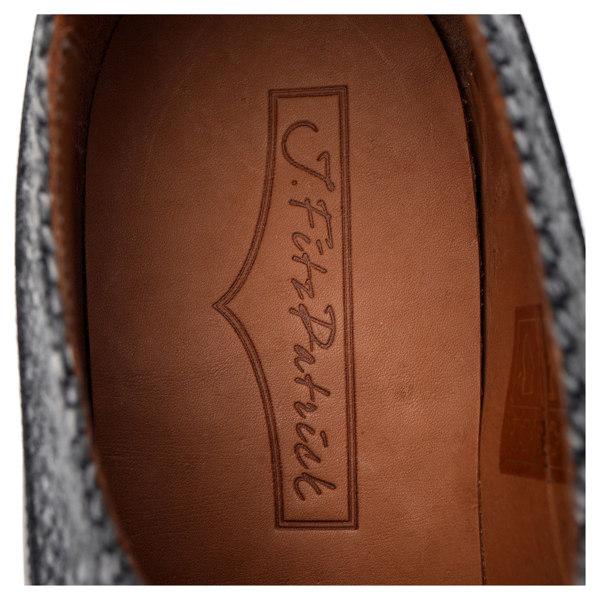 &#39;Kingston&#39; Black Leather Button Brogue UK 6 E