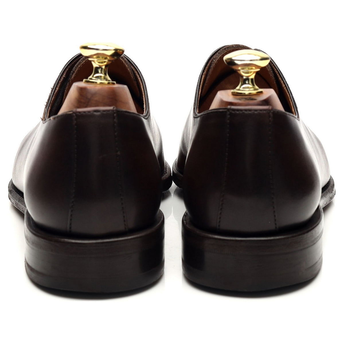 &#39;5216&#39; Dark Brown Leather Wholecut Oxford UK 7
