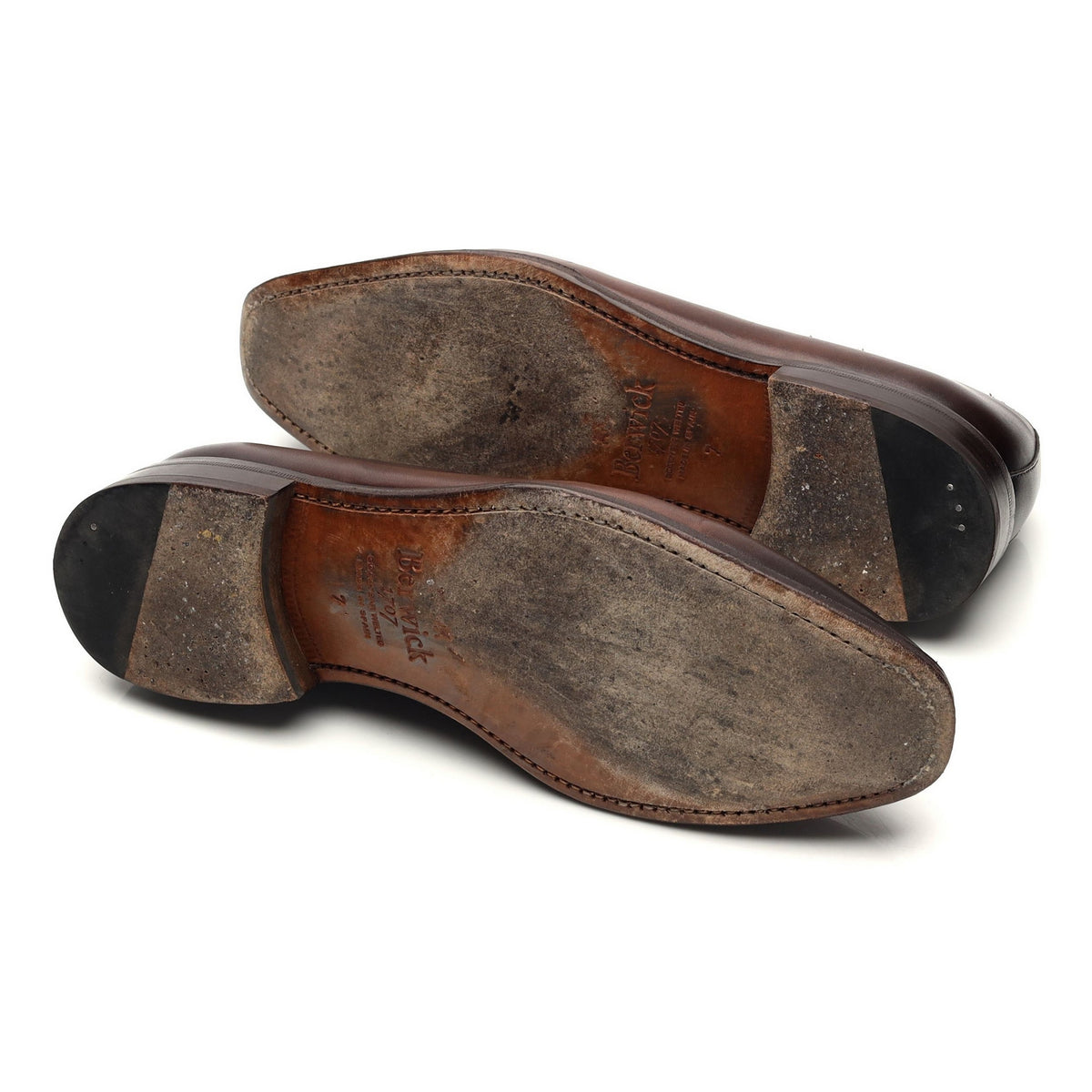 &#39;5216&#39; Dark Brown Leather Wholecut Oxford UK 7