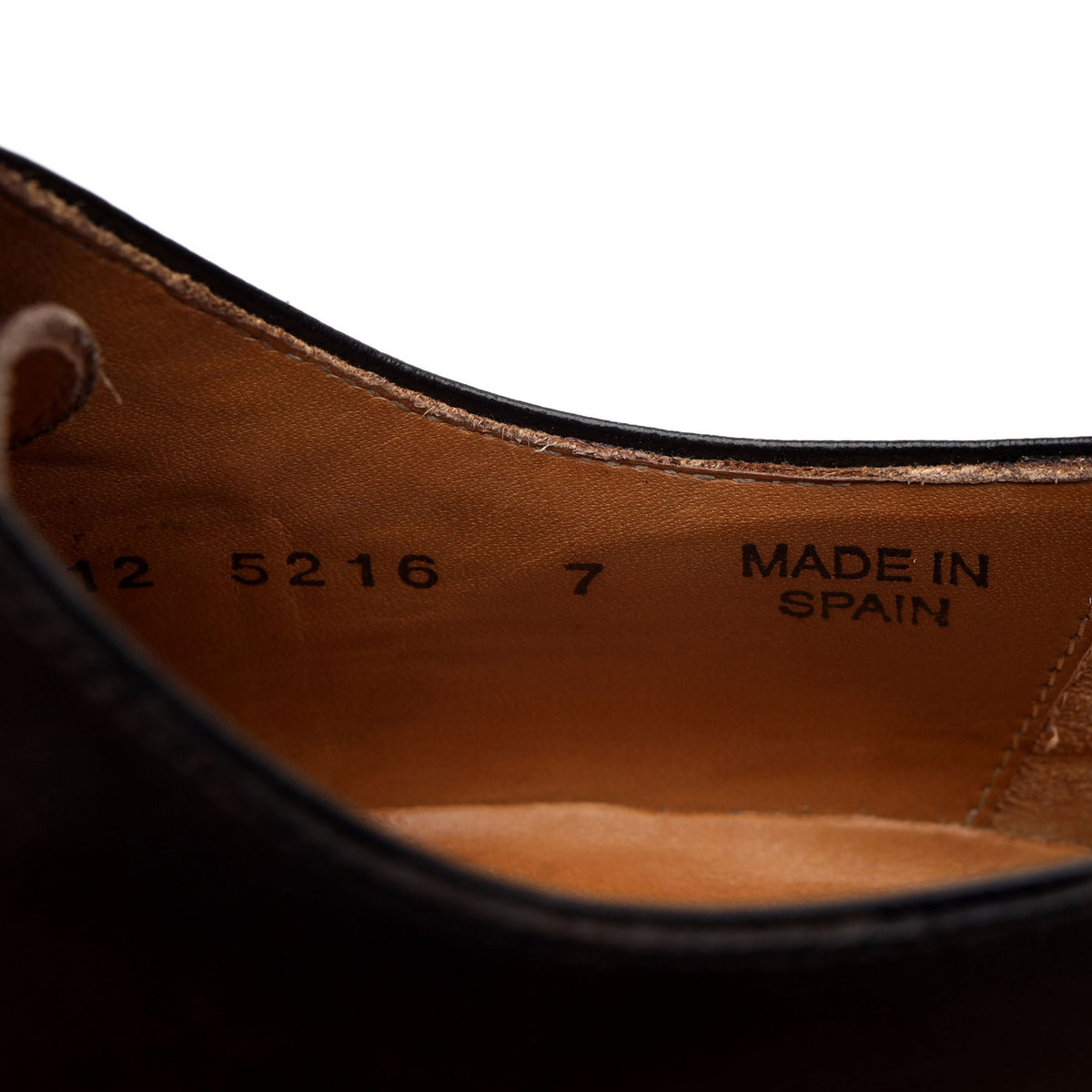 &#39;5216&#39; Dark Brown Leather Wholecut Oxford UK 7