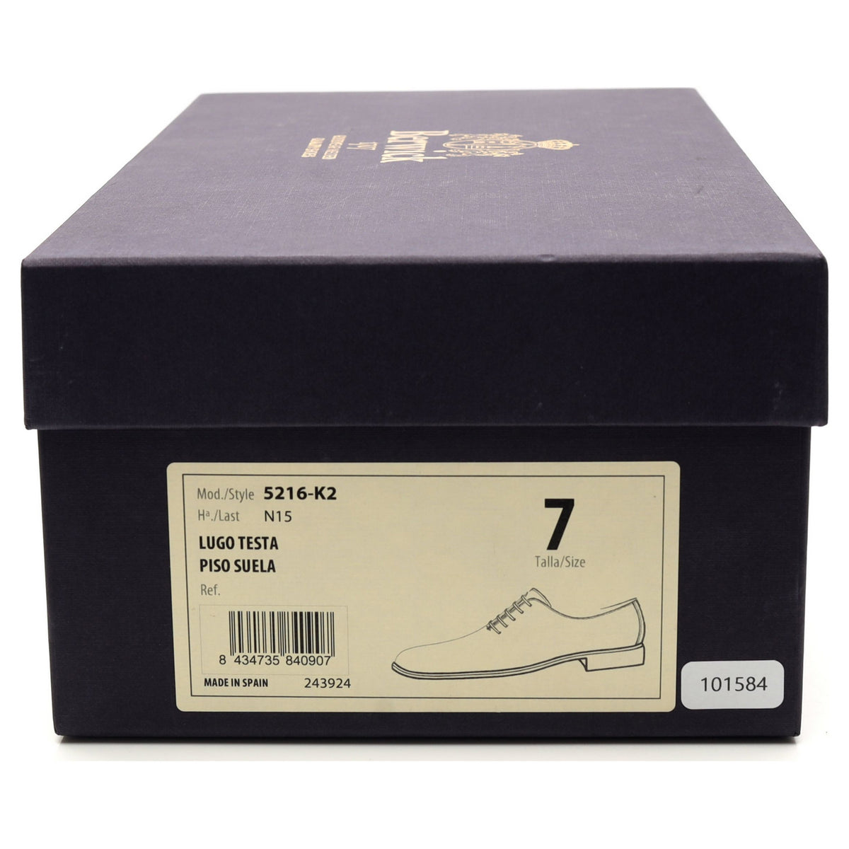 &#39;5216&#39; Dark Brown Leather Wholecut Oxford UK 7