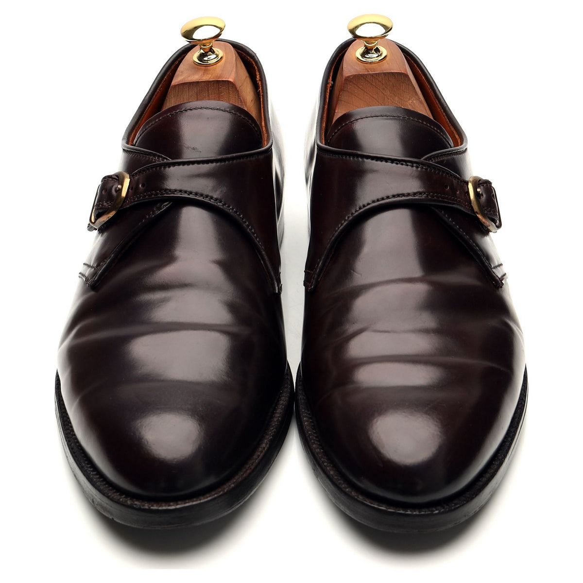 &#39;954&#39; Burgundy Cordovan Leather Monk Strap UK 10 US 11 D