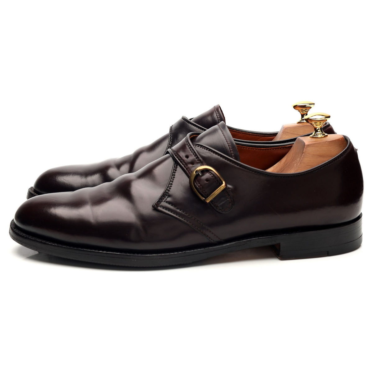 &#39;954&#39; Burgundy Cordovan Leather Monk Strap UK 10 US 11 D