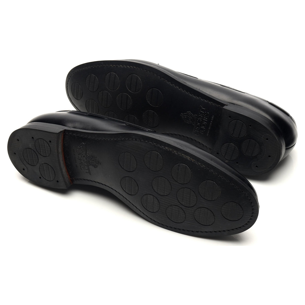 &#39;Cavendish 2&#39; Black Leather Tassel Loafers UK 9.5 E