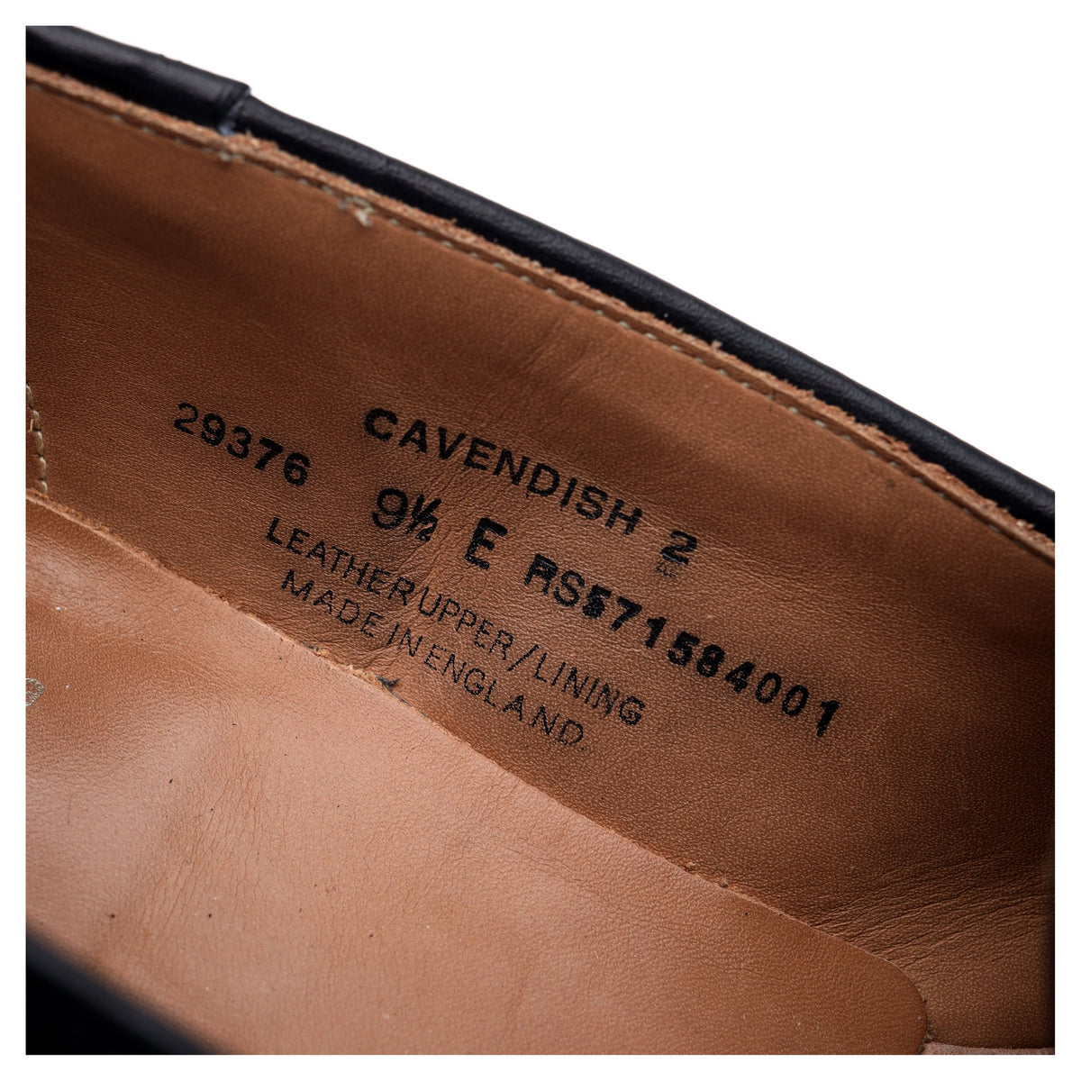 &#39;Cavendish 2&#39; Black Leather Tassel Loafers UK 9.5 E