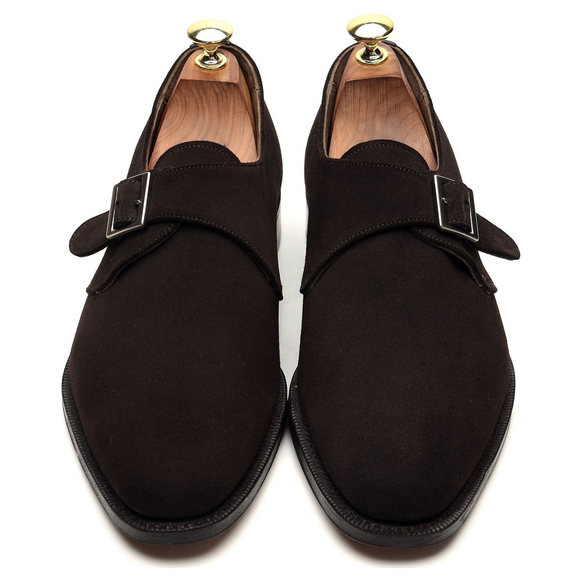&#39;Goddard&#39; Dark Brown Suede Monk Strap UK 7 G