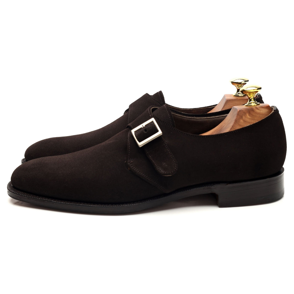 &#39;Goddard&#39; Dark Brown Suede Monk Strap UK 7 G