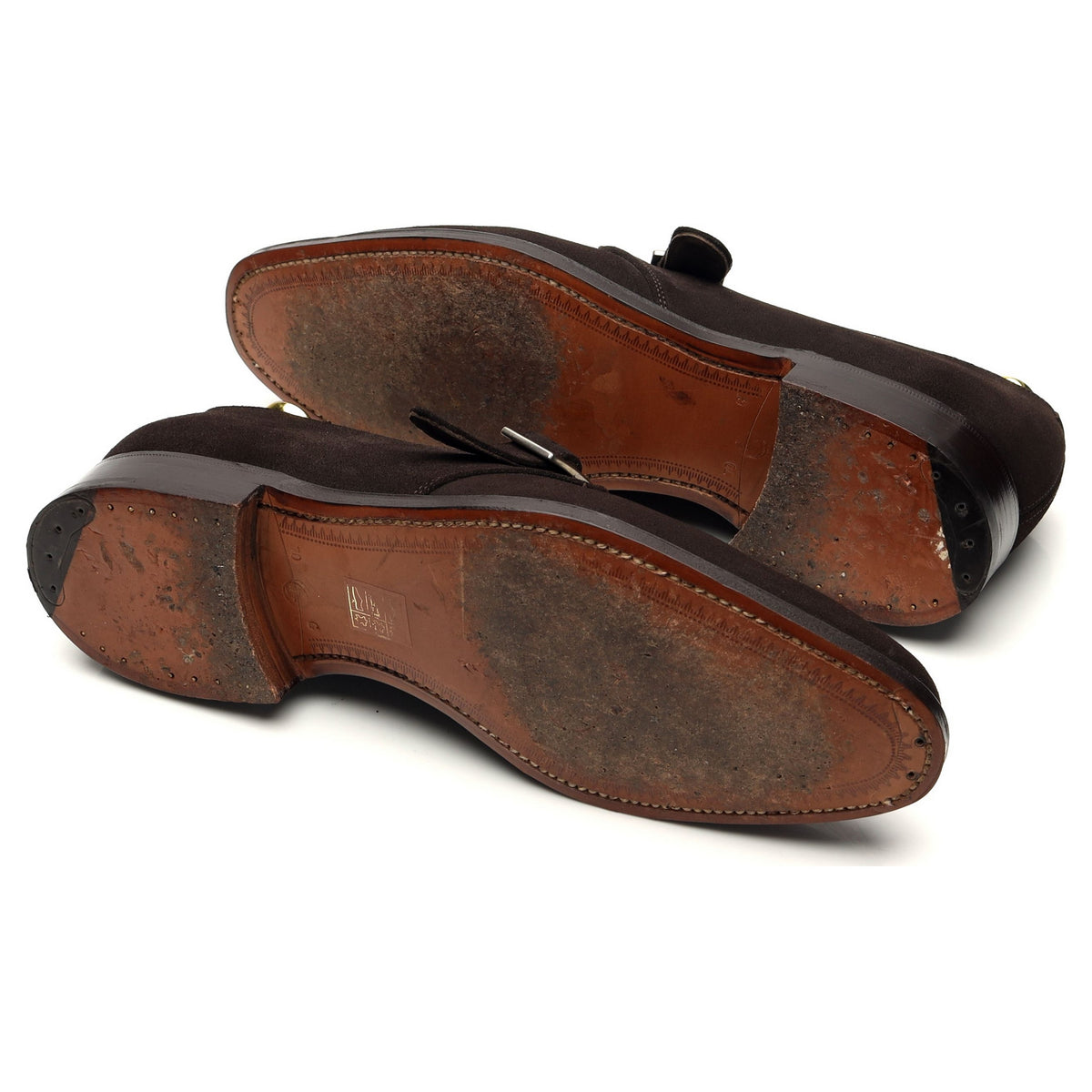 &#39;Goddard&#39; Dark Brown Suede Monk Strap UK 7 G