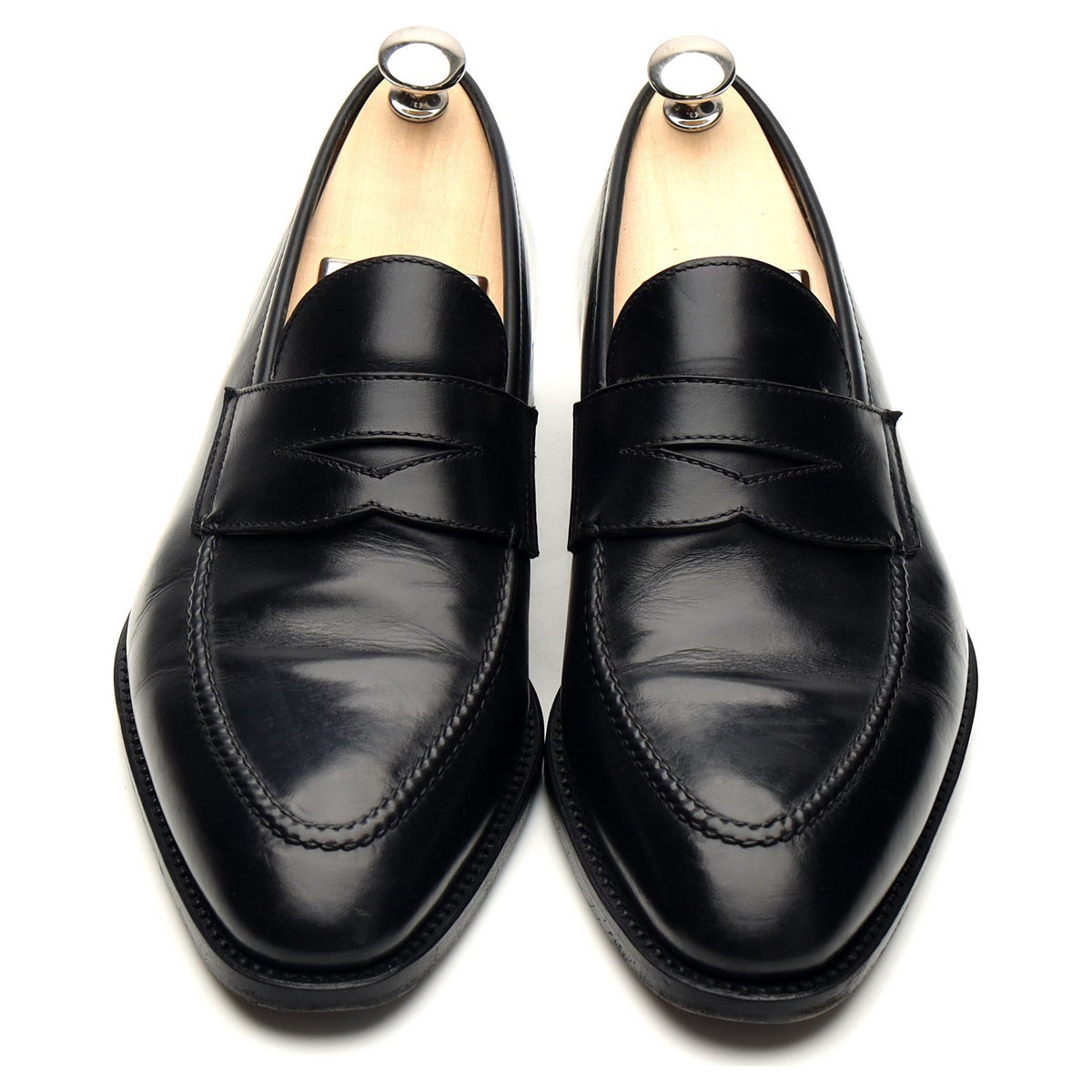 &#39;Principe&#39; Black Leather Loafers UK 7.5 EU 41.5