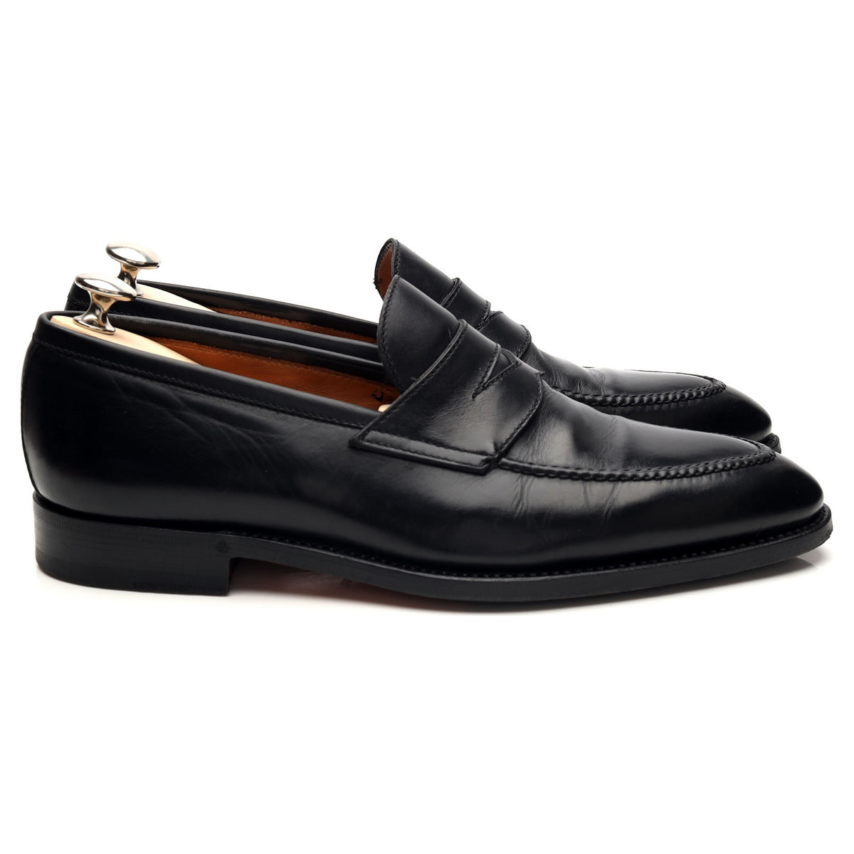 &#39;Principe&#39; Black Leather Loafers UK 7.5 EU 41.5