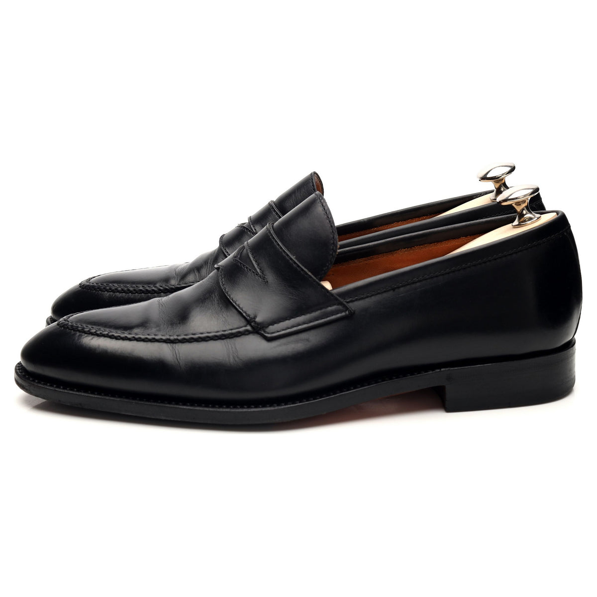&#39;Principe&#39; Black Leather Loafers UK 7.5 EU 41.5